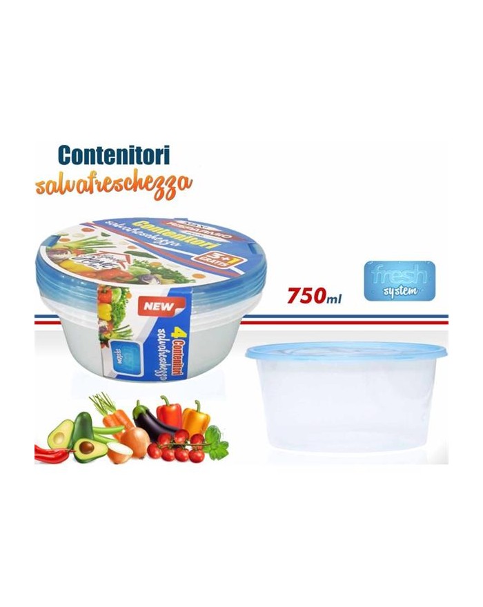 4 CONTENITORI TONDI 750ml...