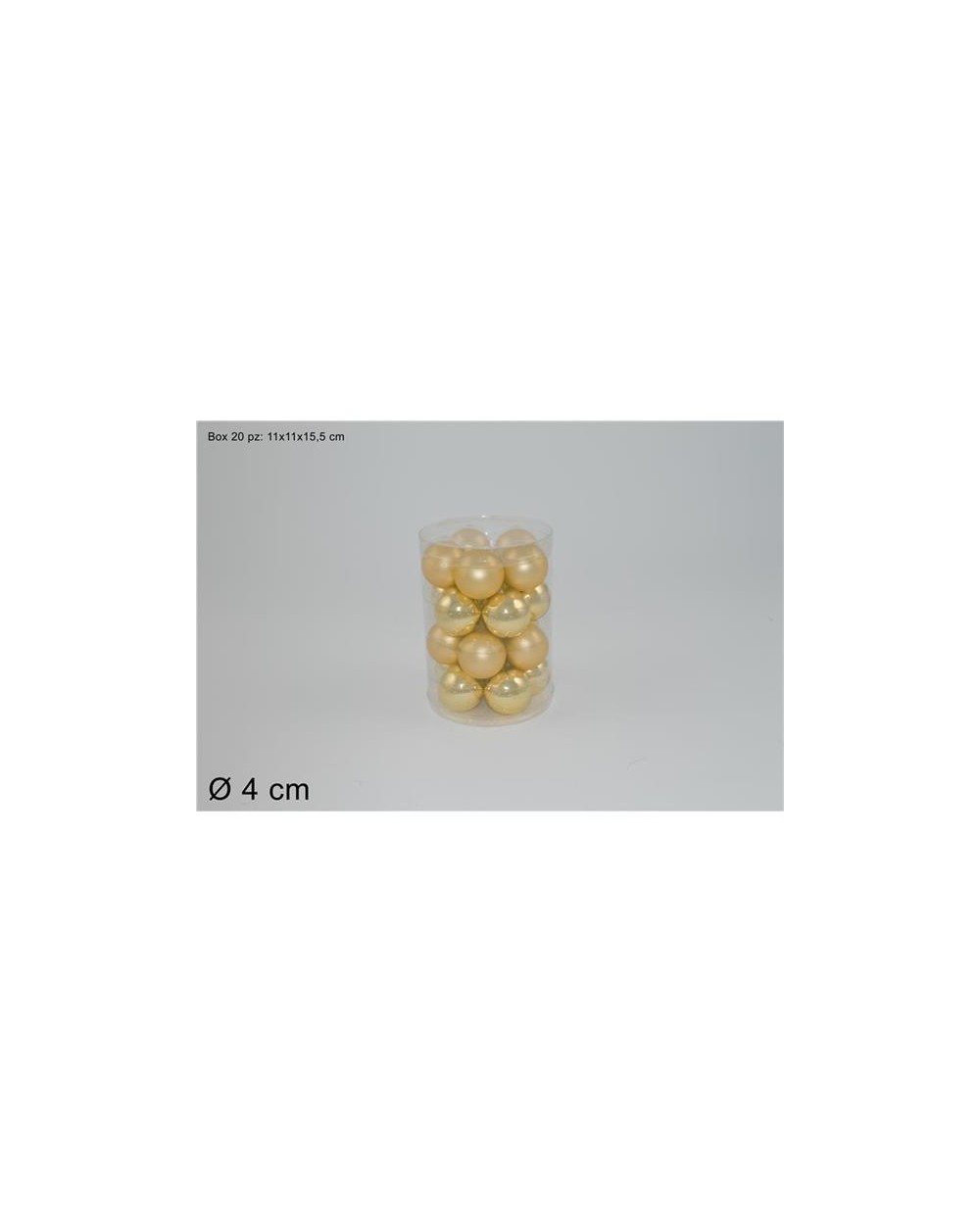 SET 20 PALLE VETRO LUCIDA/OPSCS ORO  A298660