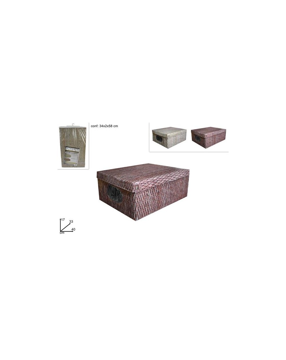 BOX ABITI IN PVC 40x33x17 FANTASIA  DEV19010141