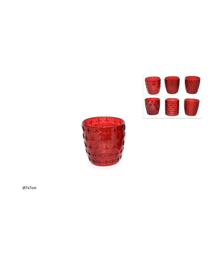 BICCHIERE P/TEALIGHT ROSSO...
