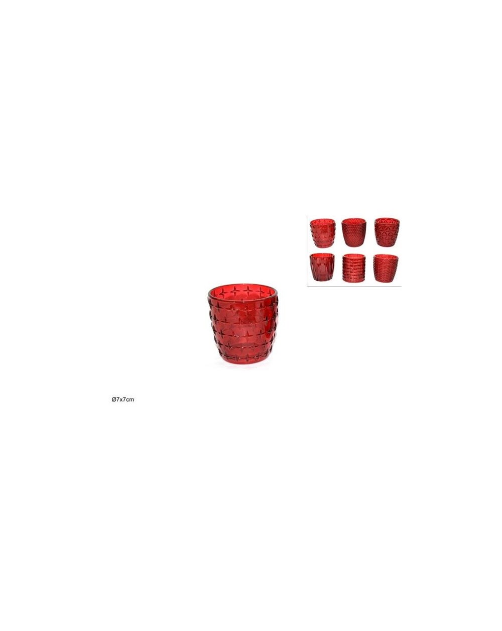 BICCHIERE P/TEALIGHT ROSSO  ASS.  A209435