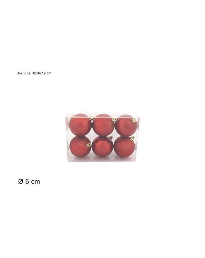 PALLE 6cm 6pz ROSSO PERL  A298538