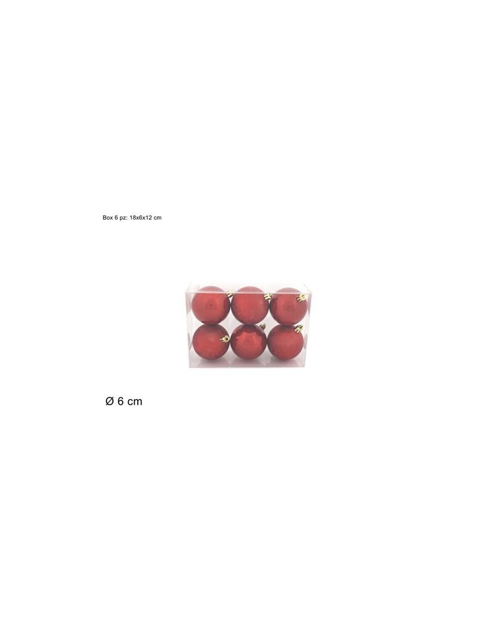PALLE 6cm 6pz ROSSO PERL  A298538