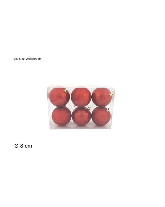 PALLE 8cm 6pz ROSSO PERL  A298540