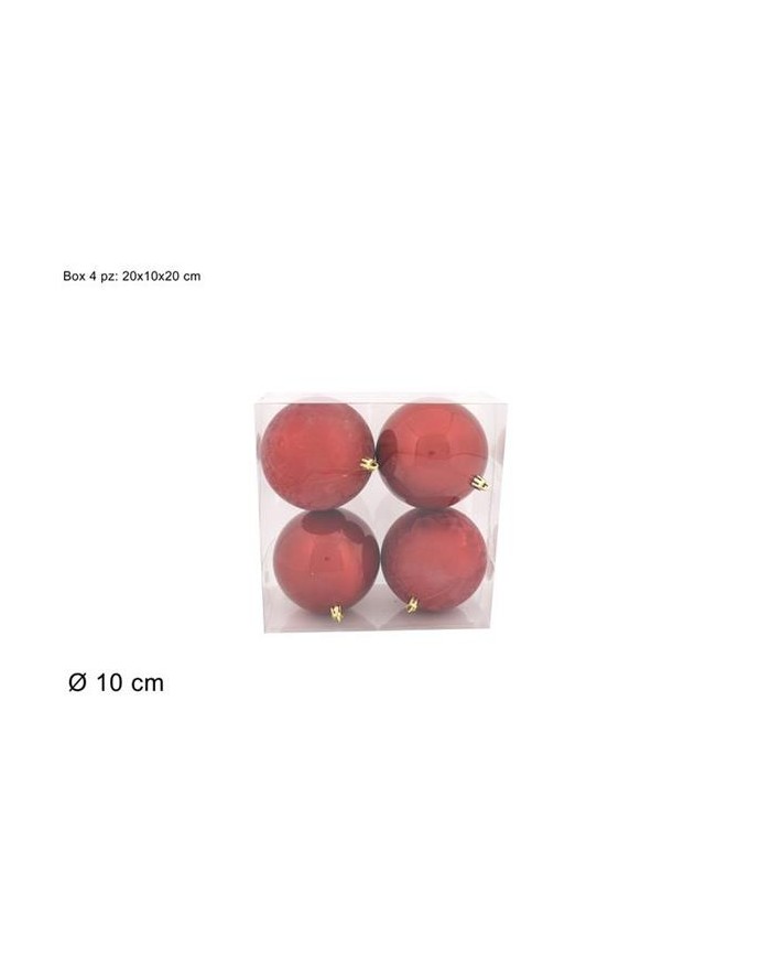 PALLE 10cm 4pz ROSSO PERL  A298542