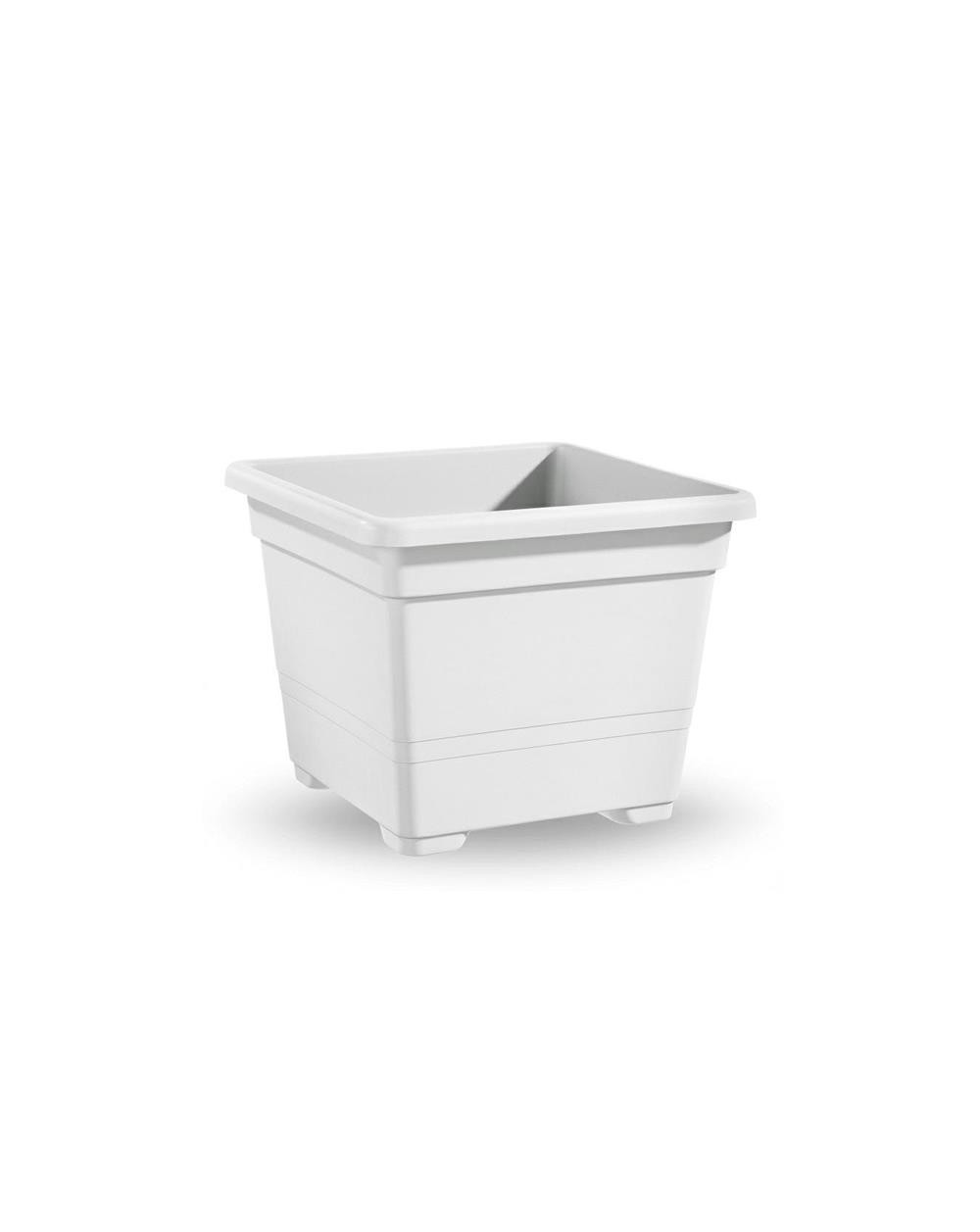 VASO QUADRATO 45cm. BIANCO  A174680