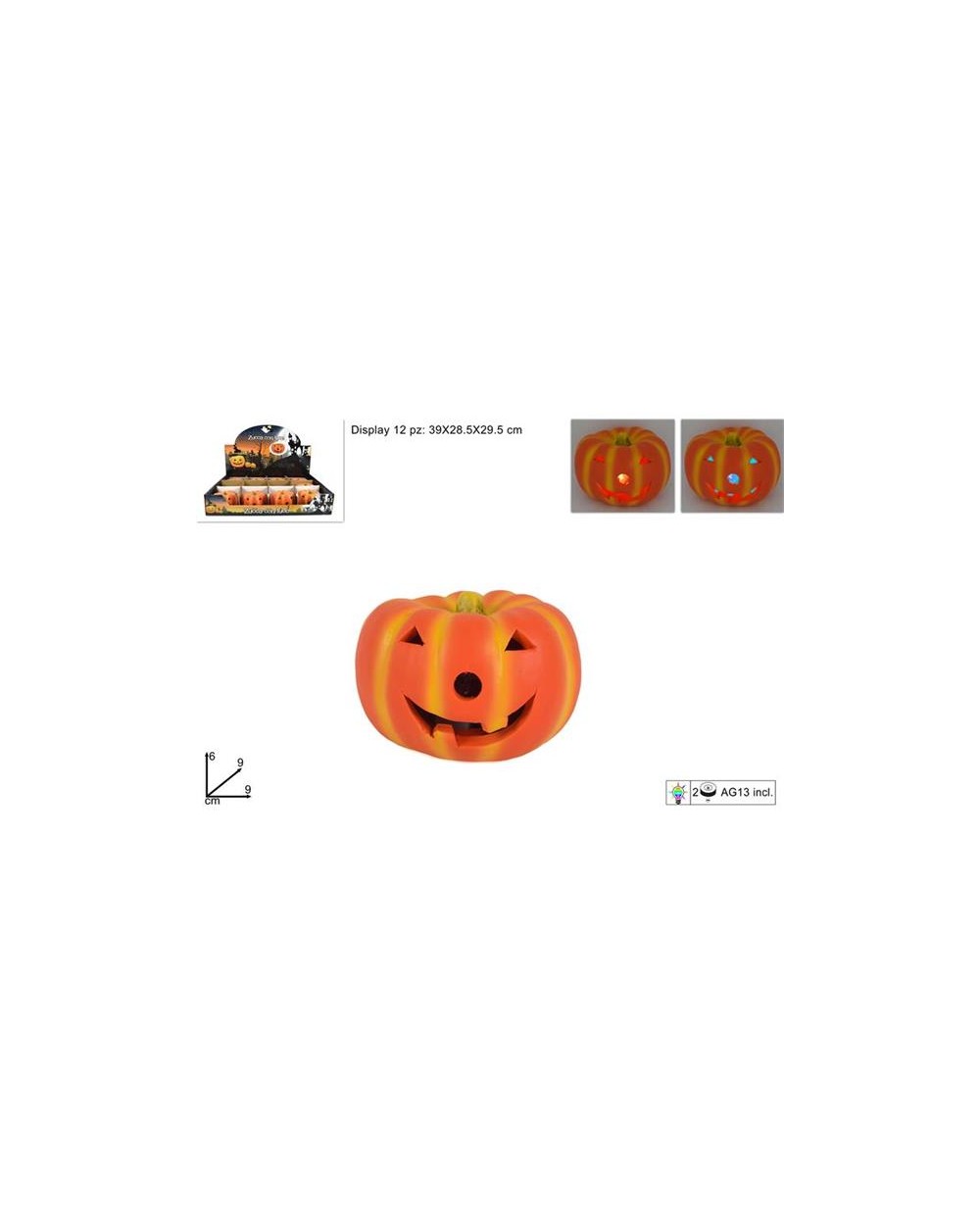 ZUCCA HALLOWEEN 9 cm.C/LUCE  A298351