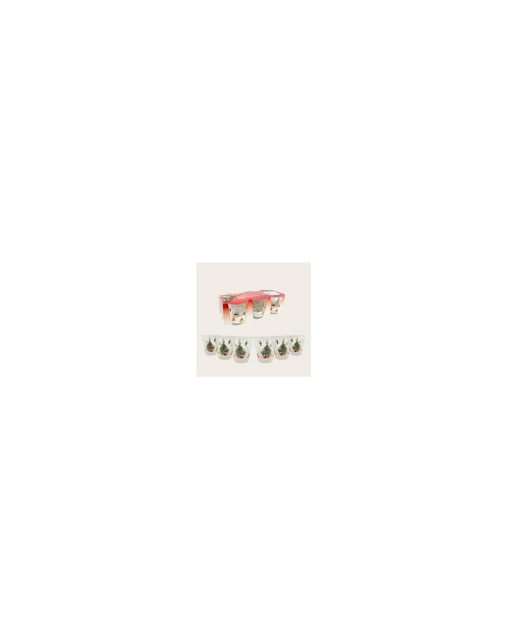 SET 6 BICCHIERI NATALE DEC. ALBERO  A292897