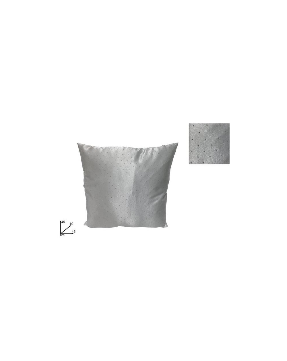 CUSCINO 45x45 VELLUTO BIANCO C/DIAM  8053482304588