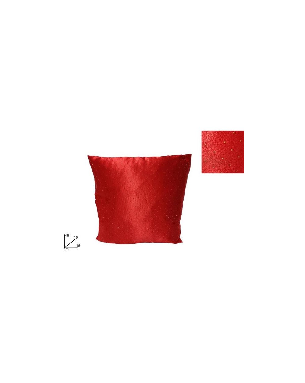 CUSCINO 45x45 VELL. ROSSO C/DIAM  8053482304564