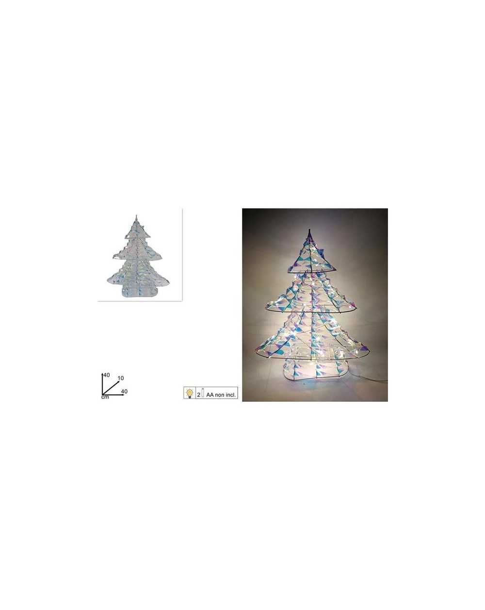 ALBERO DI NATALE RAINBOW 40cm CALDO  8053482310114