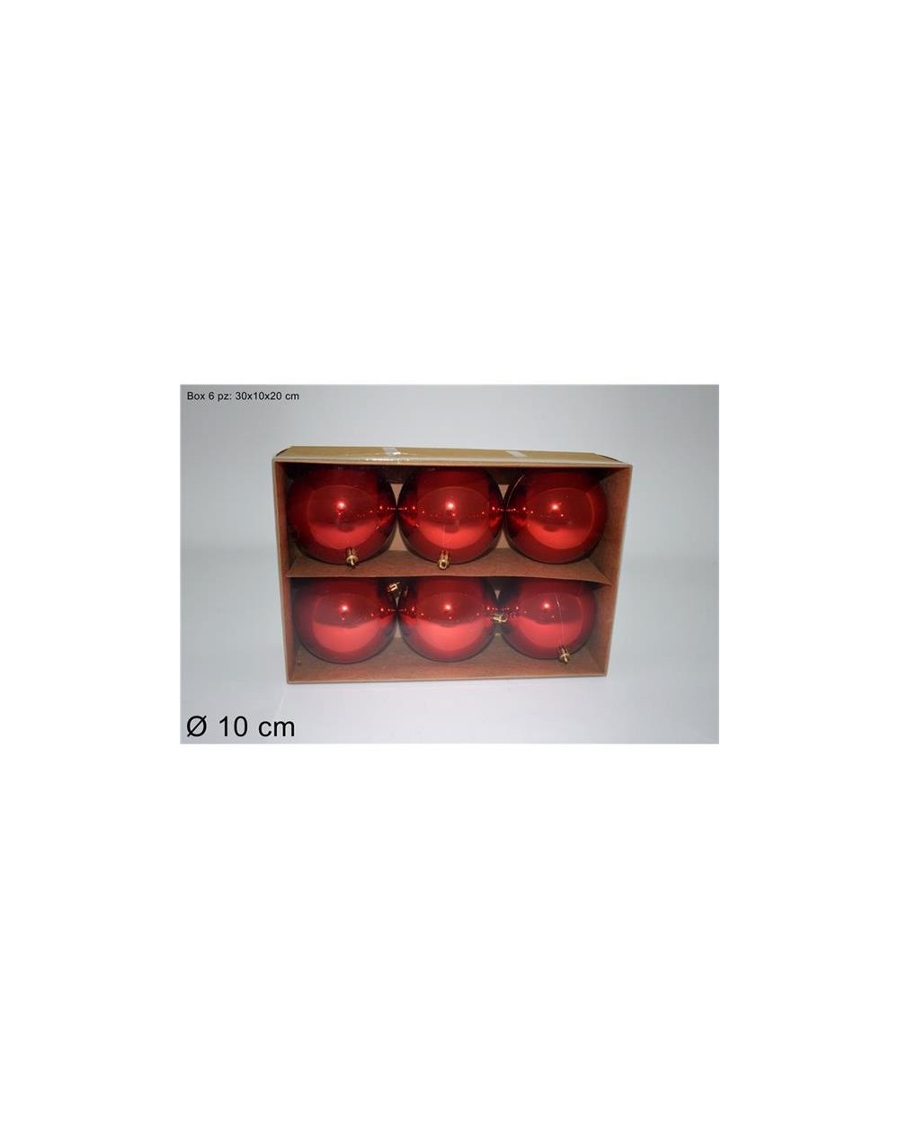 BOX 8 PALLE 10cm.LUCIDE ROSSO  A209181