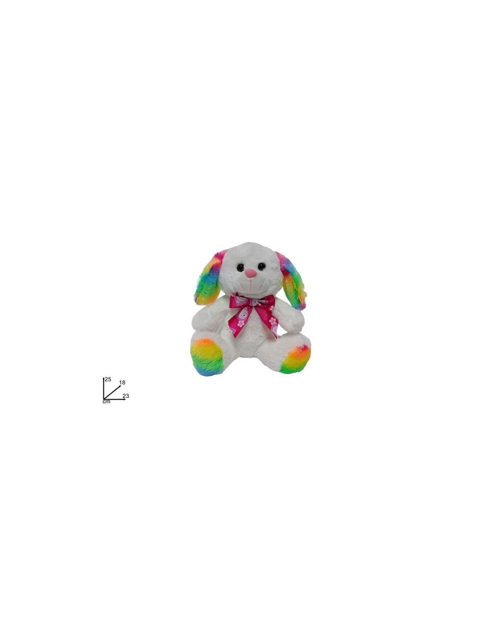 PELUCHE CANE ARCOBALENO 25CM  A060529