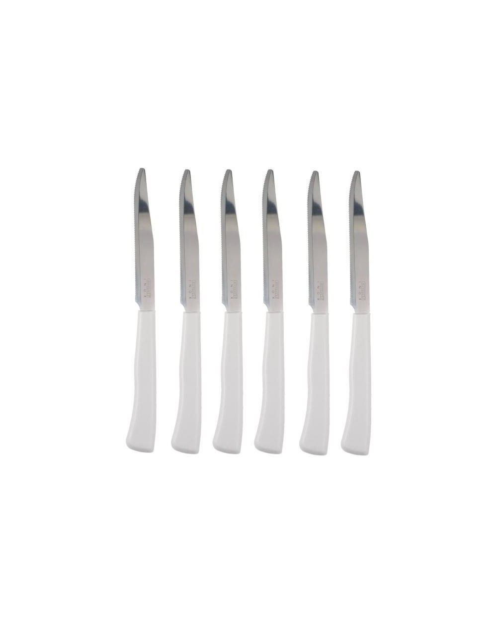 SET 6 COLTELLO BISTECCA BIANCO  A297737