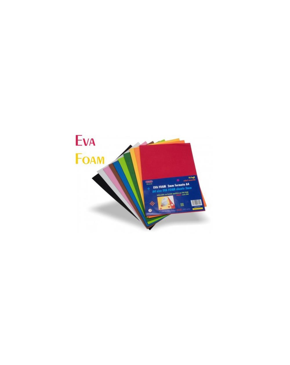 10 FOGLI EVA COLORI ASSORTITI  A213287