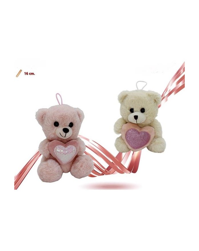 PELUCHE ORSO CON CUORE 16 CM  A164471