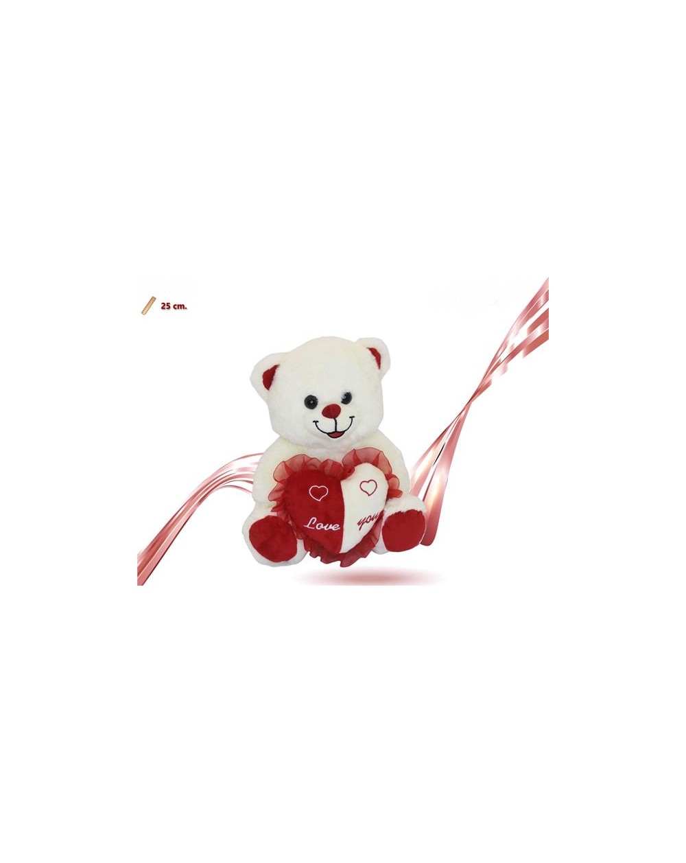 PELUCHE ORSO CON CUORE 25 CM  A164465