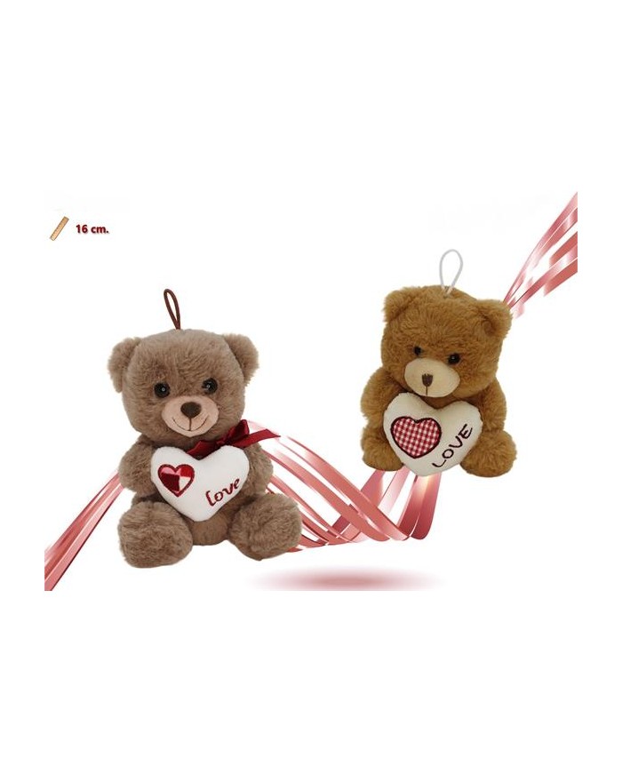 ORSO CON CUORE 16CM  A093774