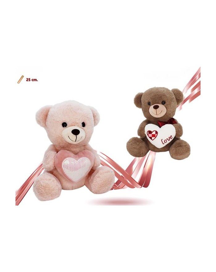 ORSO PELUCHE CON CUORE 25CM  A093775