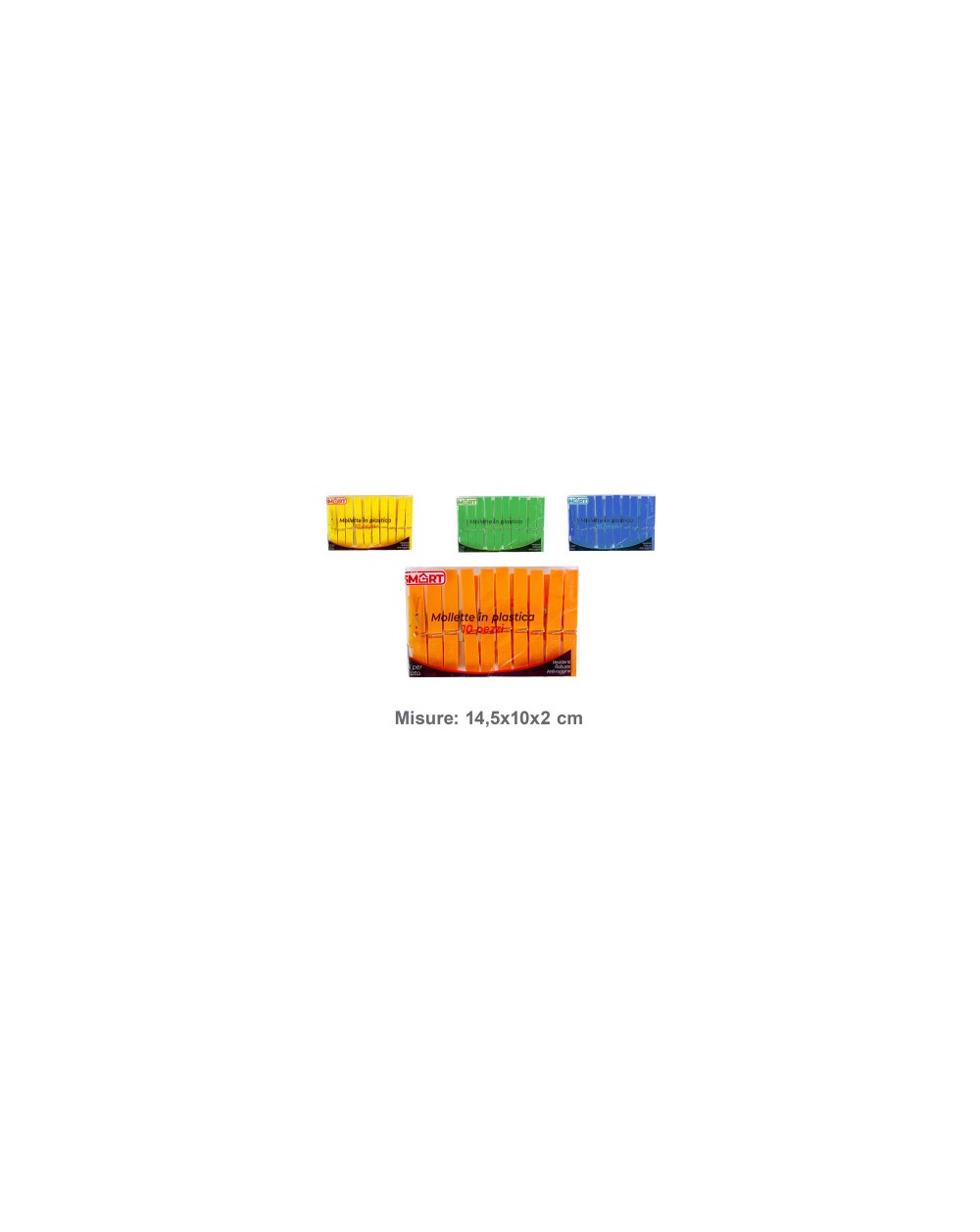 MOLLETTE PLASTICA 10pz COL ASS  8054144367224