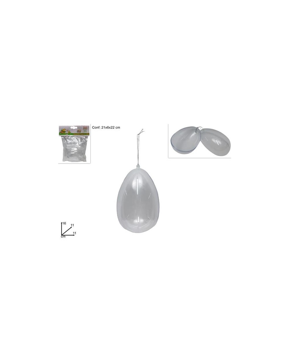 UOVO PLASTICA TRASP.16X11CM. A293516