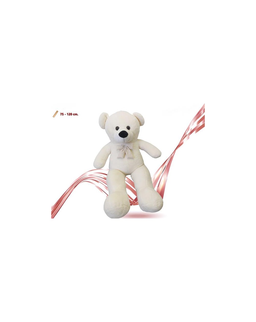 PELUCHE ORSO CON FIOCCO CREMA 120CM  A150679