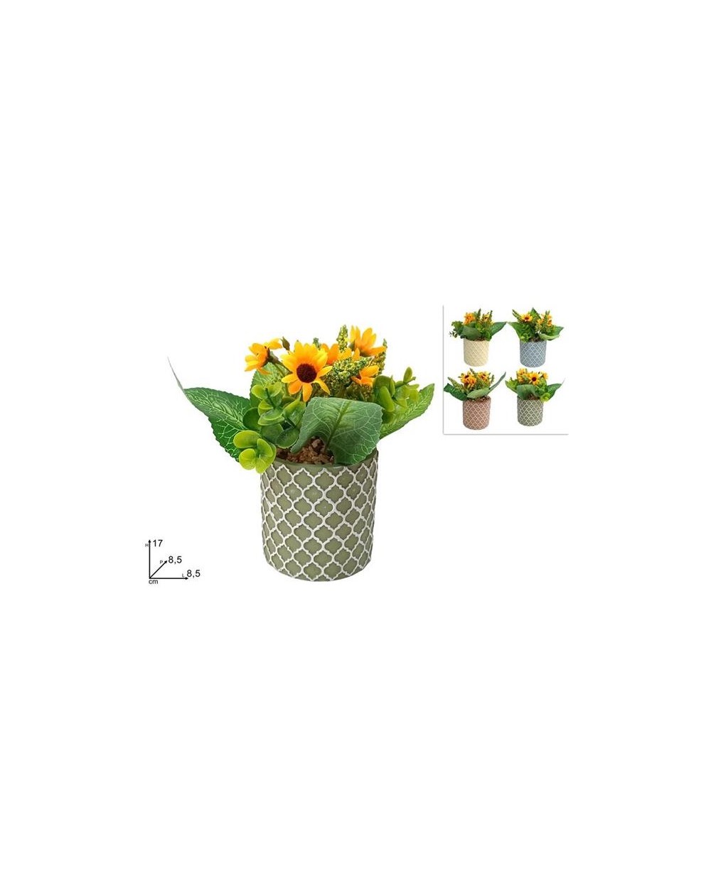 PIANTA GIRASOLE CON VASO  A074958