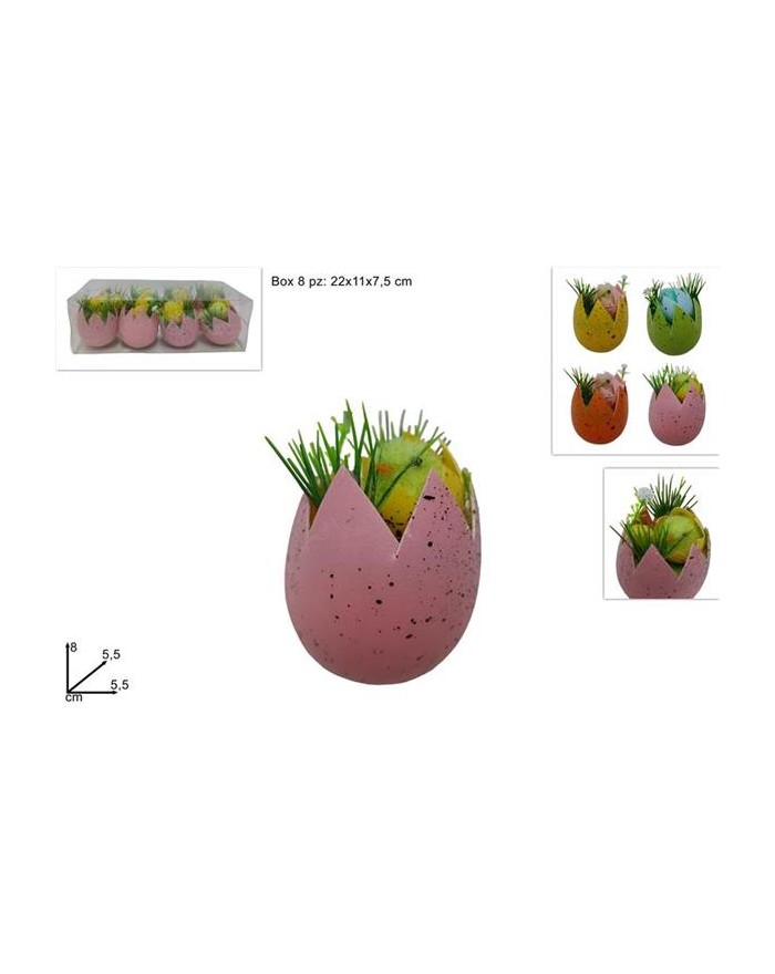 UOVO CON PULCINO CON EDERA 8PZ  A060009