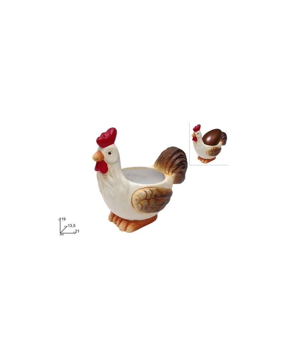 GALLINA PORTA UOVO 19CM  A034000