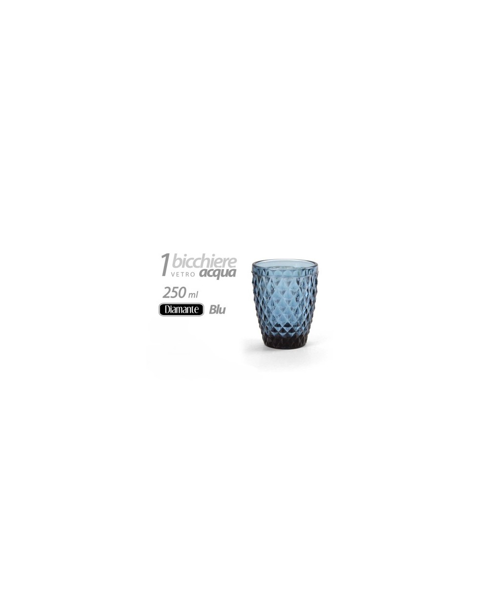 BICCHIERE ACQUA BLU 250cc 820496