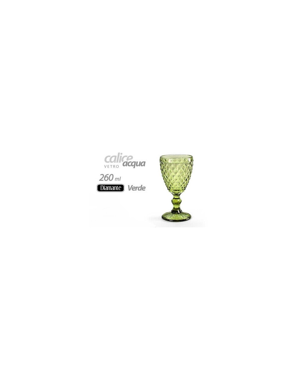 CALICE VINO DIAMANTE VERDE 260CC  820519