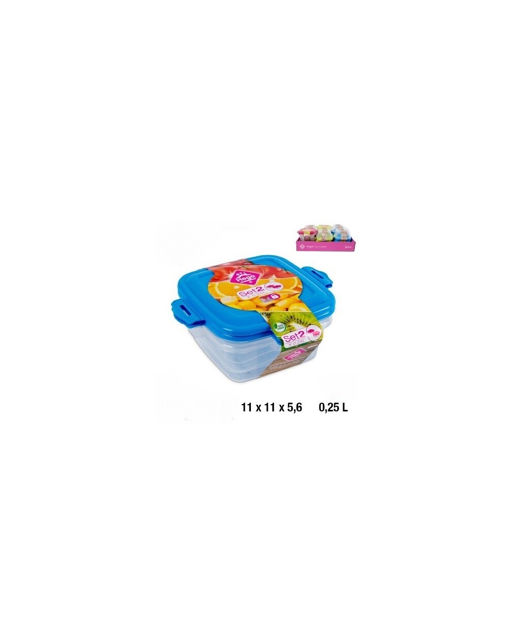 PACK 2 CONTENITORI LONDON 0.25L 17932
