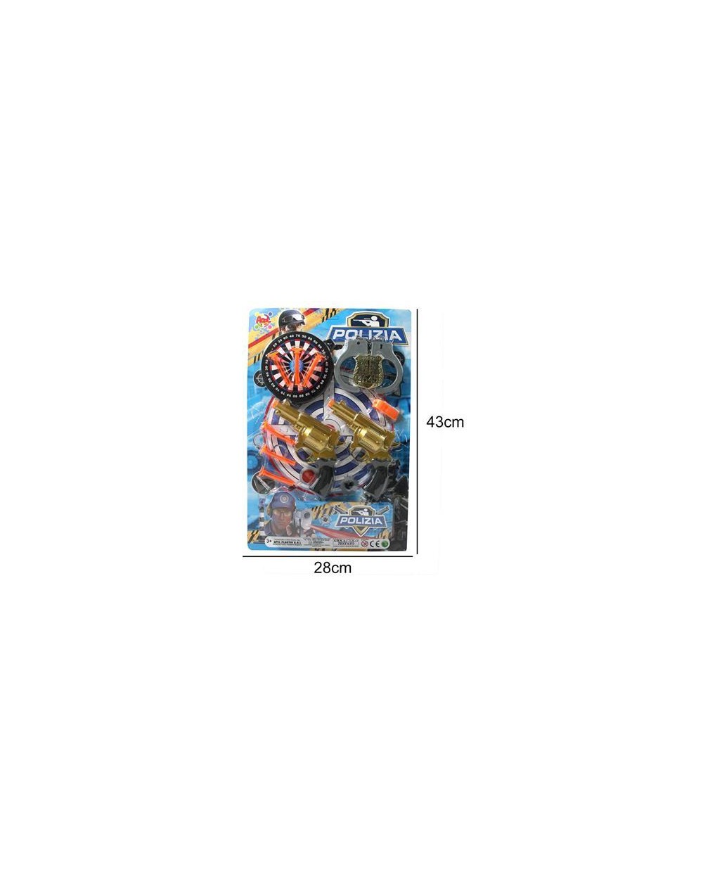 BLISTER 2 PISTOLA GOLD POLIZIA 40243