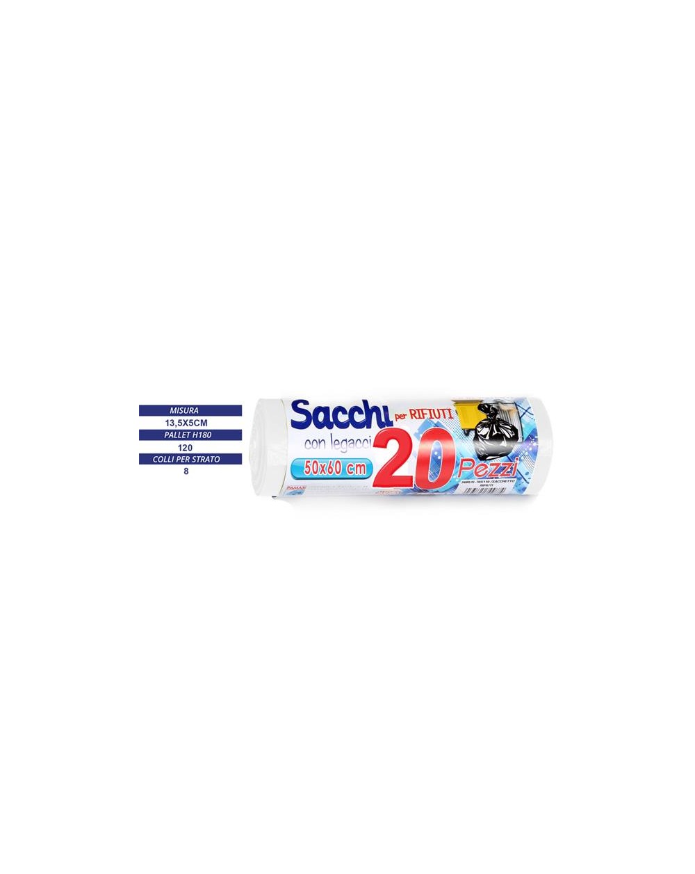 20 SACCHI IMMONDIZIA 50X60 TRASP  A124120