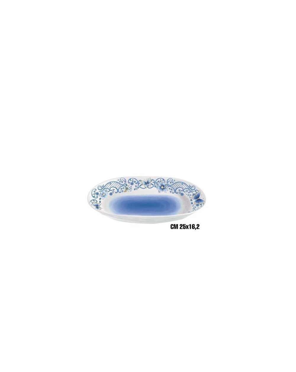 VASSOIO OVALE 25x16.2 MEL BLU  ME-1645-3432