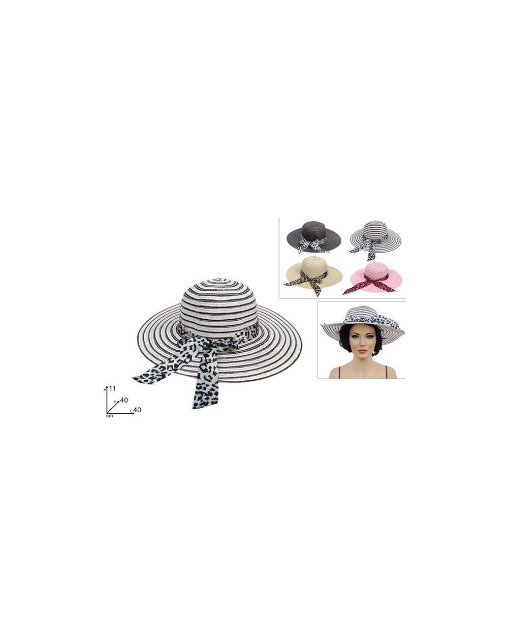 CAPPELLO PAGLIETTA DONNA C/FIOCCO A195347