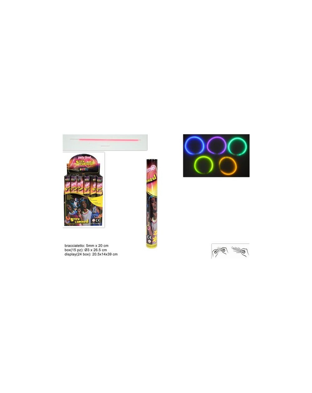 BRACCIALETTI LUMINOSI FLOURESCENTI A200383