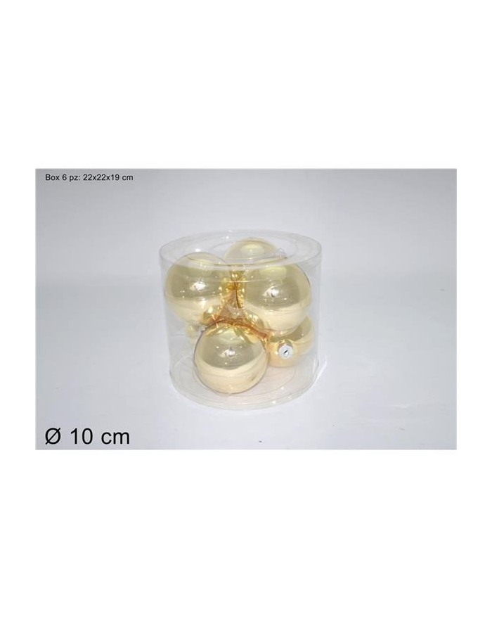 SET 6 PALLE VETRO 10cm...