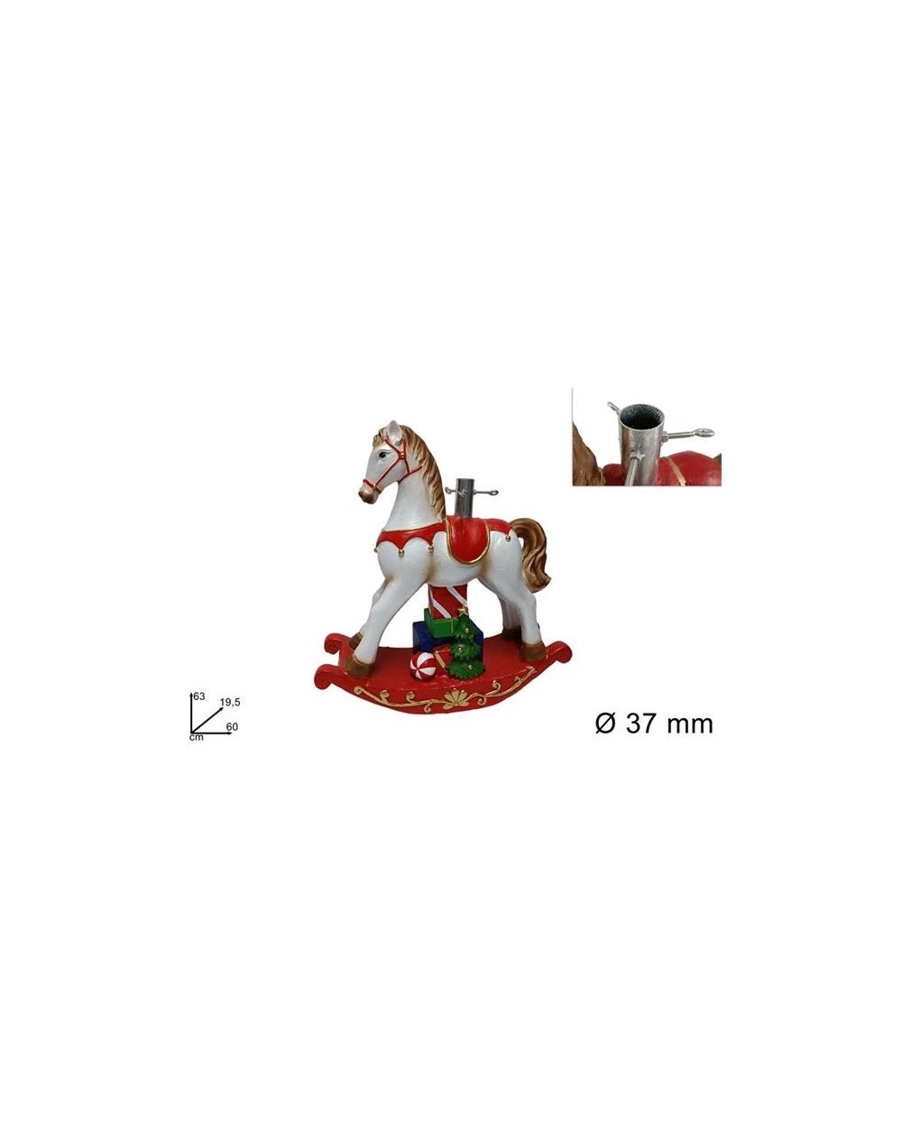 BASE ALBERO CAVALLUCCIO C/DEC.ROSSO  8053482309293