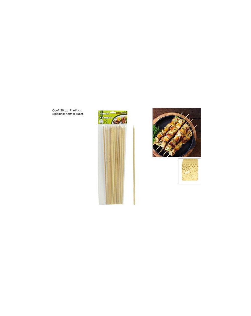 SPIEDINI BAMBOO 20 PEZZI 35cm A174762