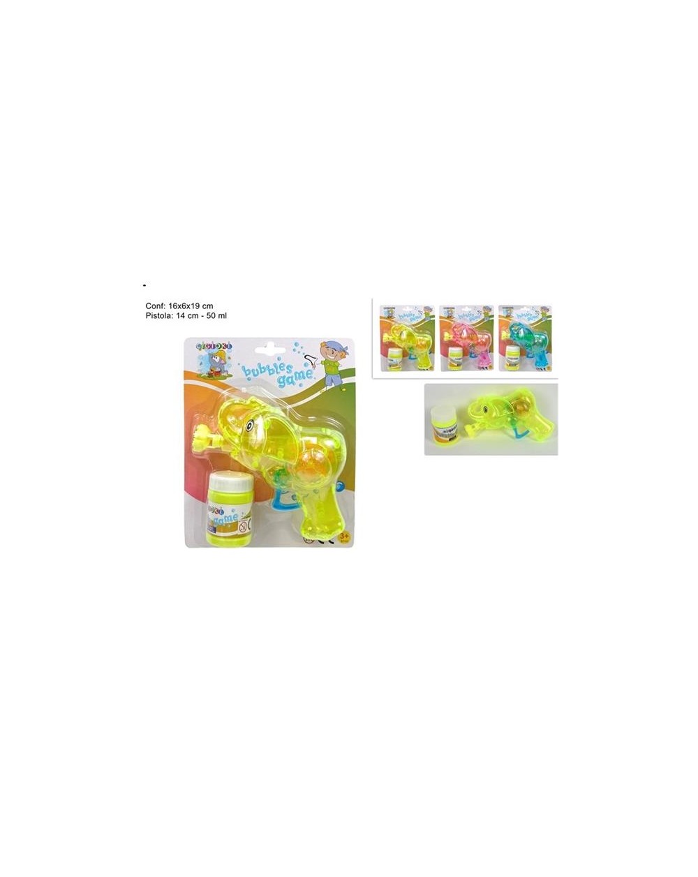 BOLLE DI SAPONE PISTOLA ELEFANTE  8034048495193