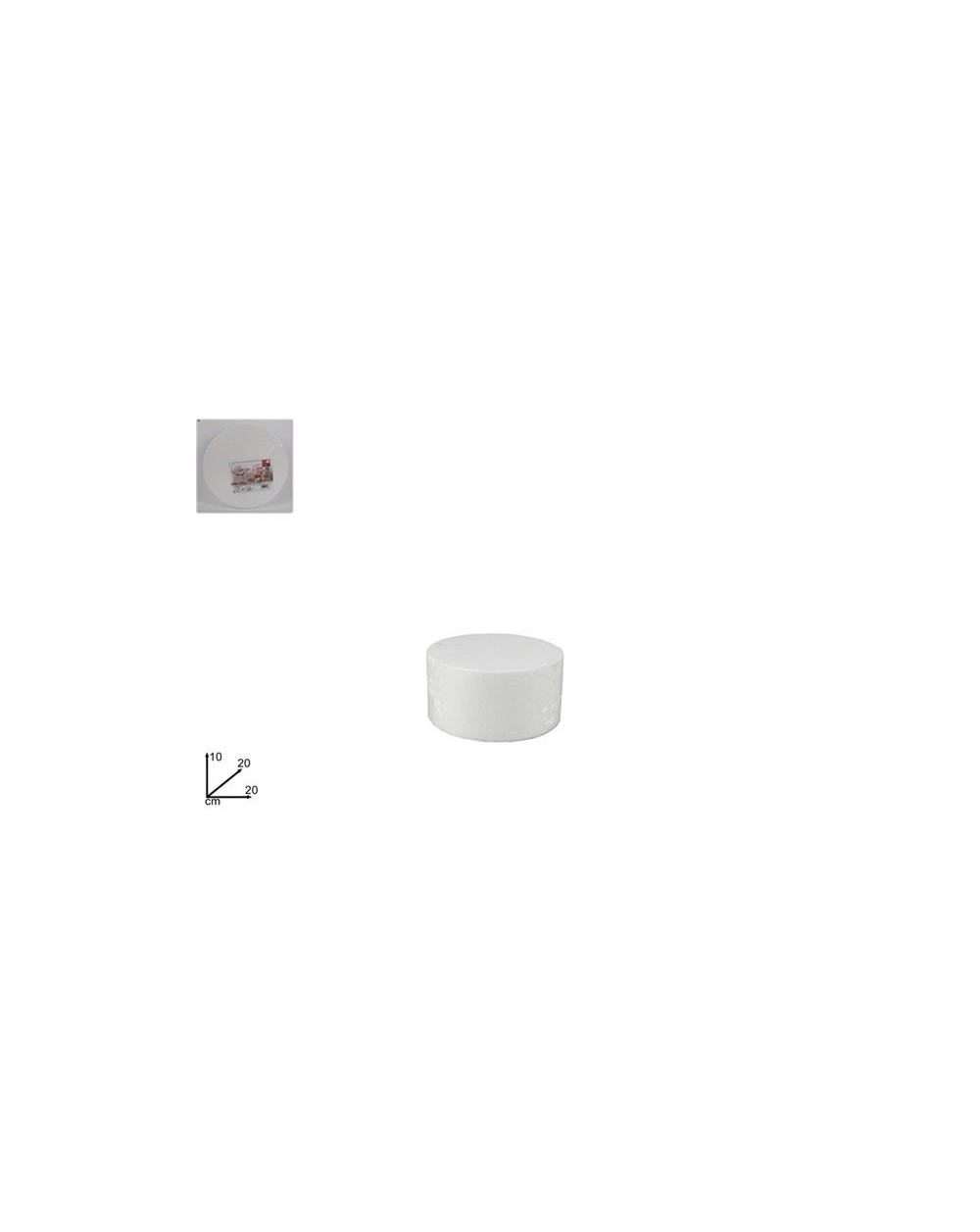FORMA POLISTIROLO TONDA 20X10CM  8034048531679