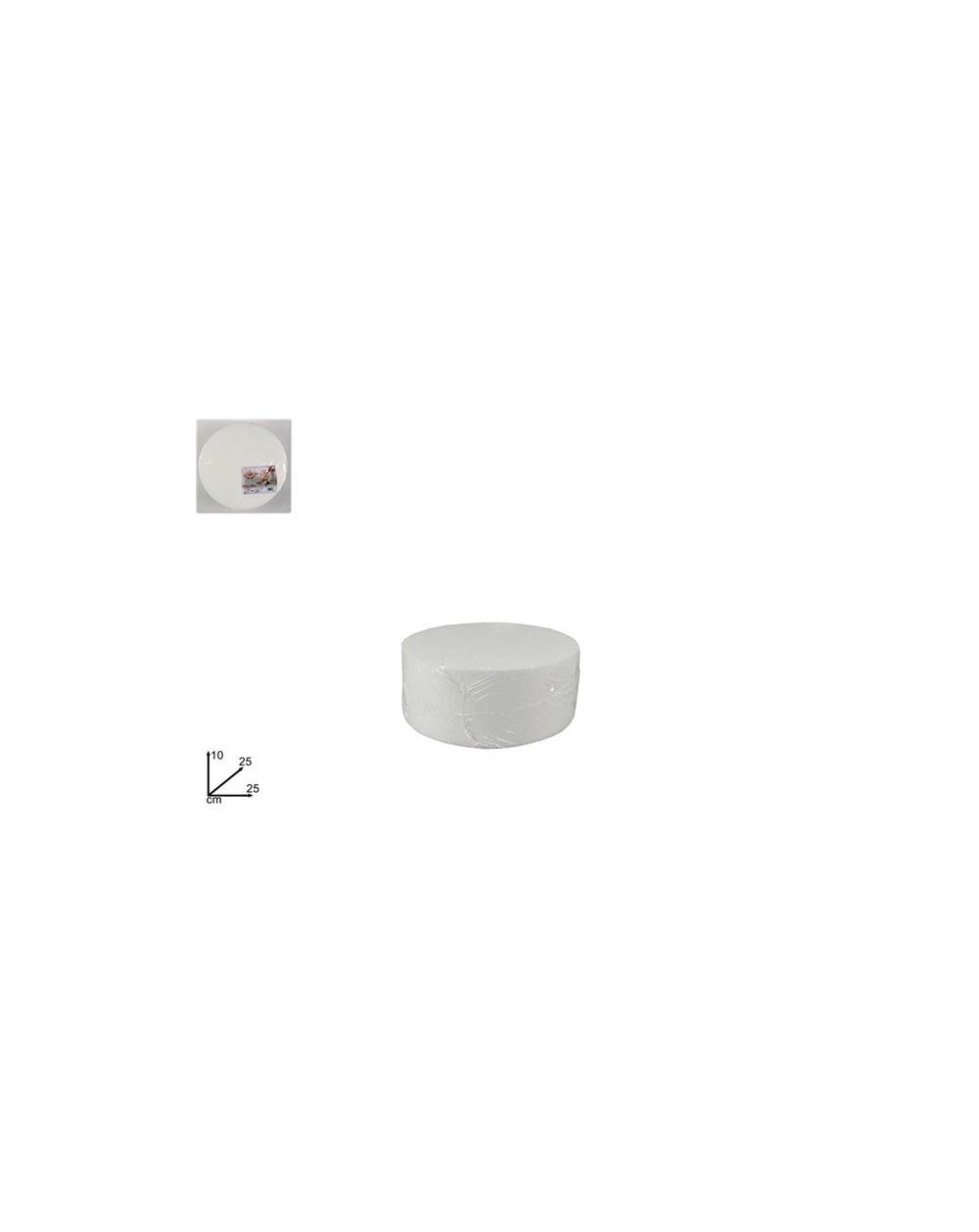 FORMA POLISTIROLO TONDA 25X10CM  8034048531686