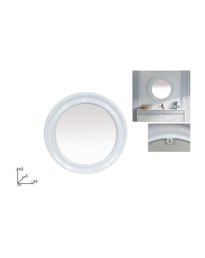 SPECCHIO BIANCO ROTONDO...