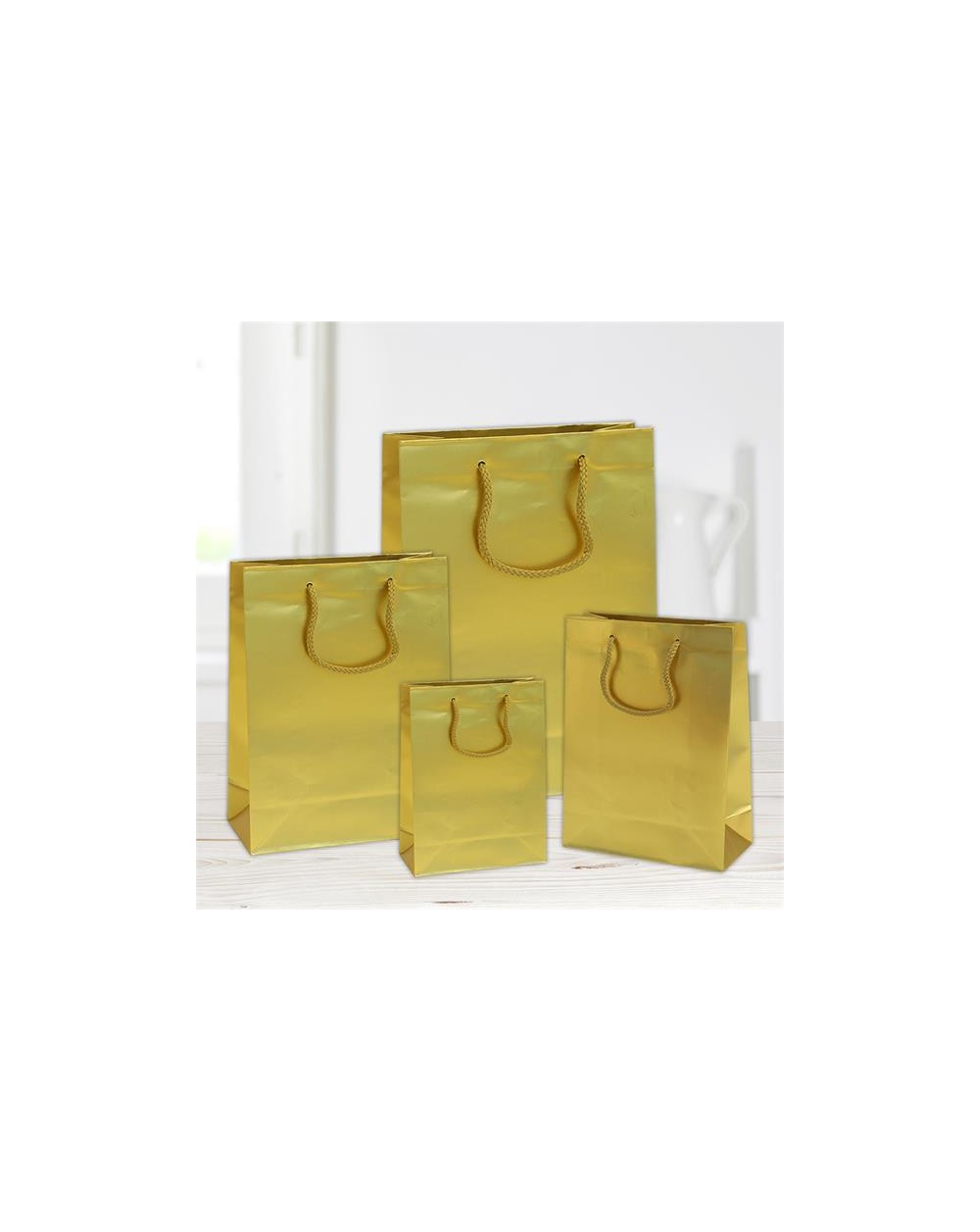 SHOPPER PLASTIFICATA 45x16x49CM ORO  SH56016