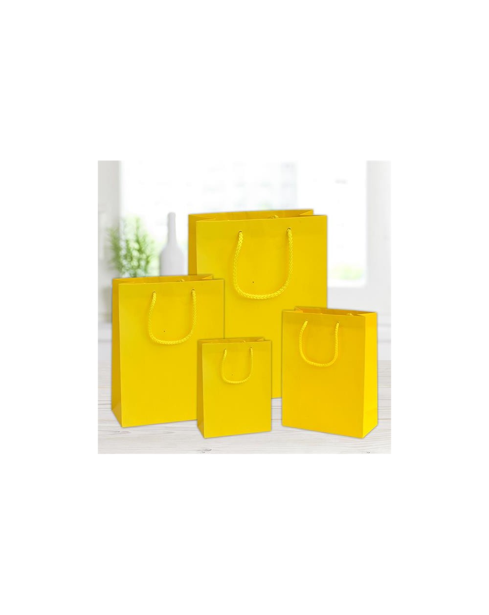 SHOPPER REGALO 16X8X19CM GIALLO  A119707