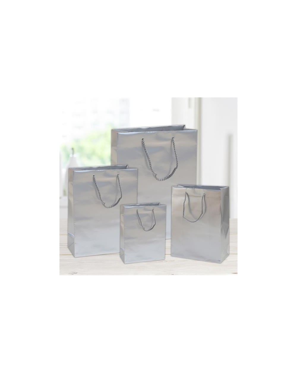 SHOPPER REGALO 36x12x41CM ARGENTO  A170596