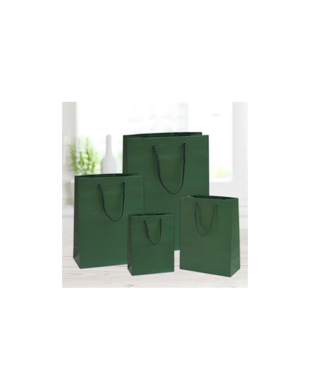 SHOPPER REGALO 27x12x37CM VERDE  A170580