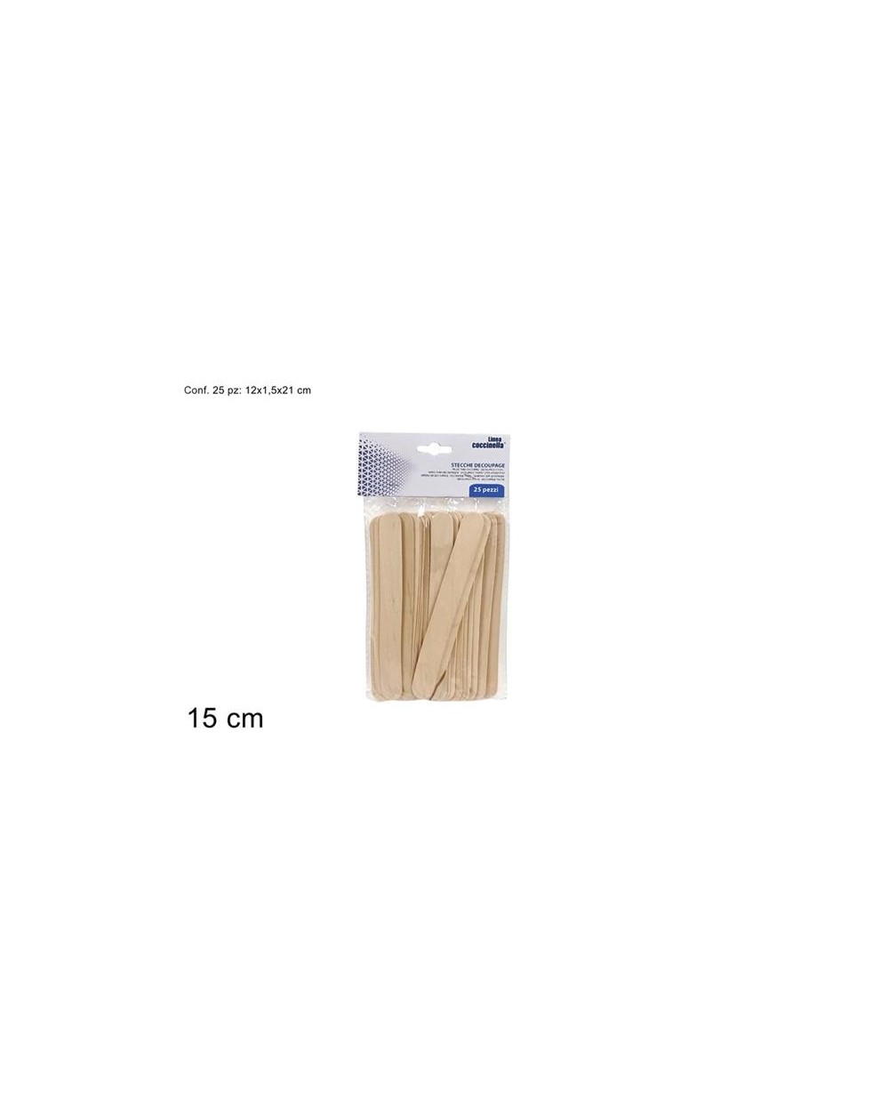 STECCHE LEGNO NATURALE 25PZ  A189604