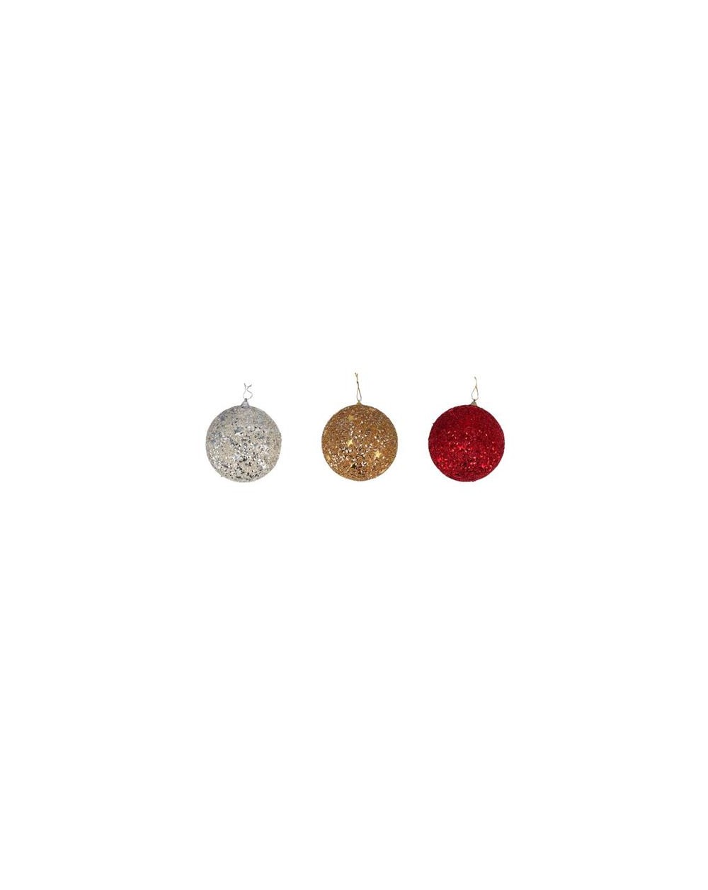 PALLA NATALE 15cm COLORI ASSORTITI 104446